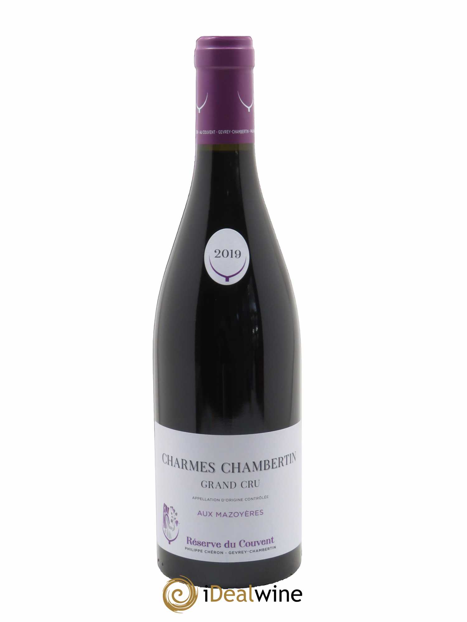 Charmes-Chambertin Grand Cru Aux Mazoyères Domaine du Couvent  2019 - Lot de 1 Bouteille