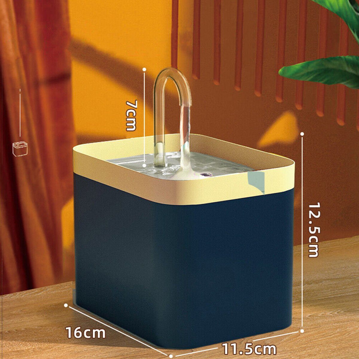 flowgoer Nager-Futterhaus Trinkspender für Hunde und Katzen, lautlos, 1,5 l, Trinkbrunnen für Haustiere, elektrisch, automatisch
