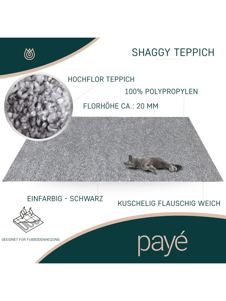 payé Teppich Hochflor Shaggy günstig kaufen