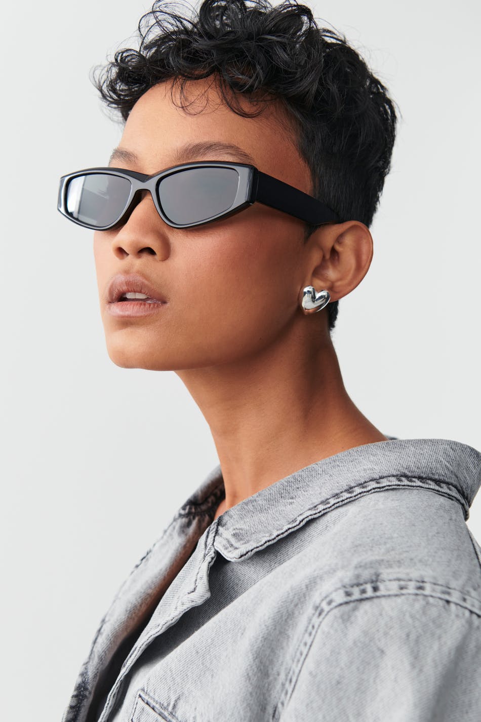 Rectangular cateye sunglasses