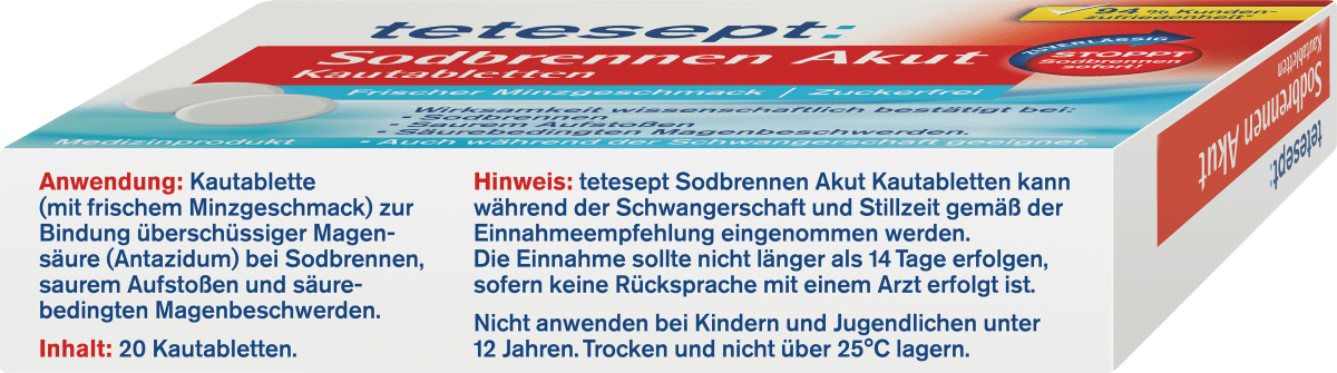 Sodbrennen Akut Kautabletten, 20 St