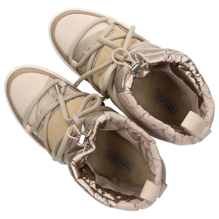 INUIKII - Snowboots PUFFER LOW Materialmix - beige