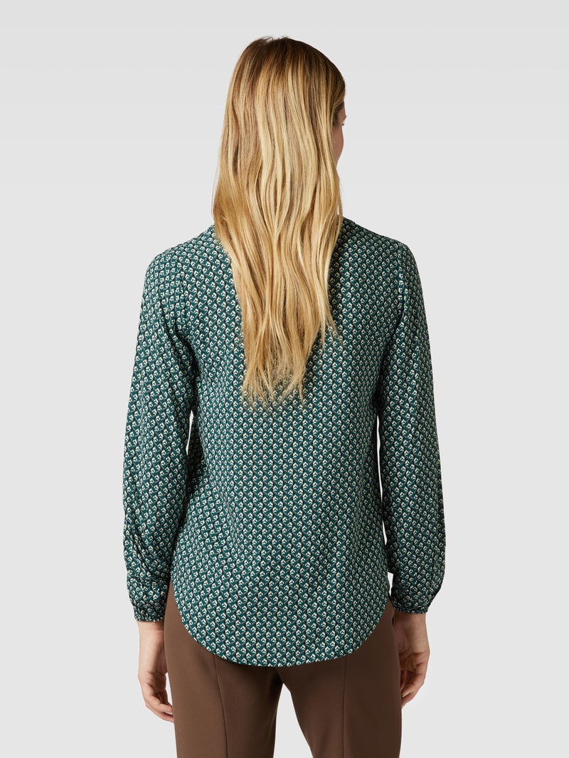 Bluse aus Viskose mit Allover-Muster Modell 'TALITA' in smaragdgrün