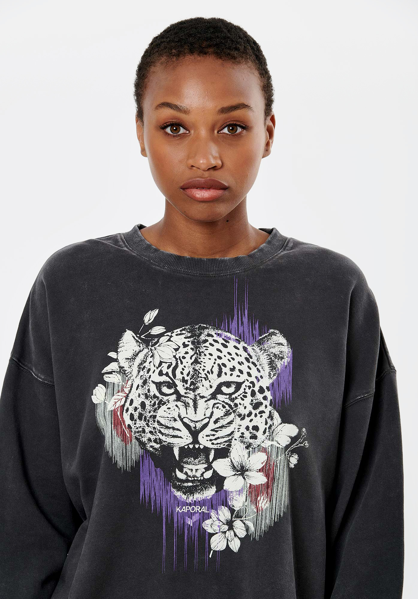 LEX    Sweat gris femme 100% coton
