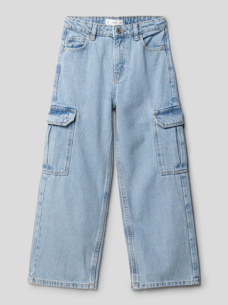Jeans mit Cargotaschen Modell 'sabrina' in blau