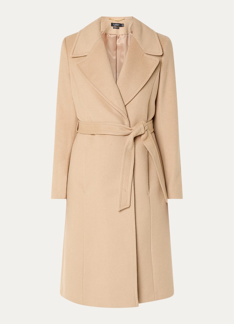 Ralph Lauren  Mantel in kasjmierblend met schoudervulling en ceintuur