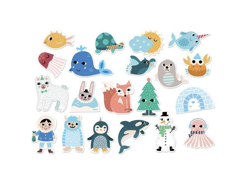 20 Magnets en bois Iceland Michelle Carlslund, Vilac