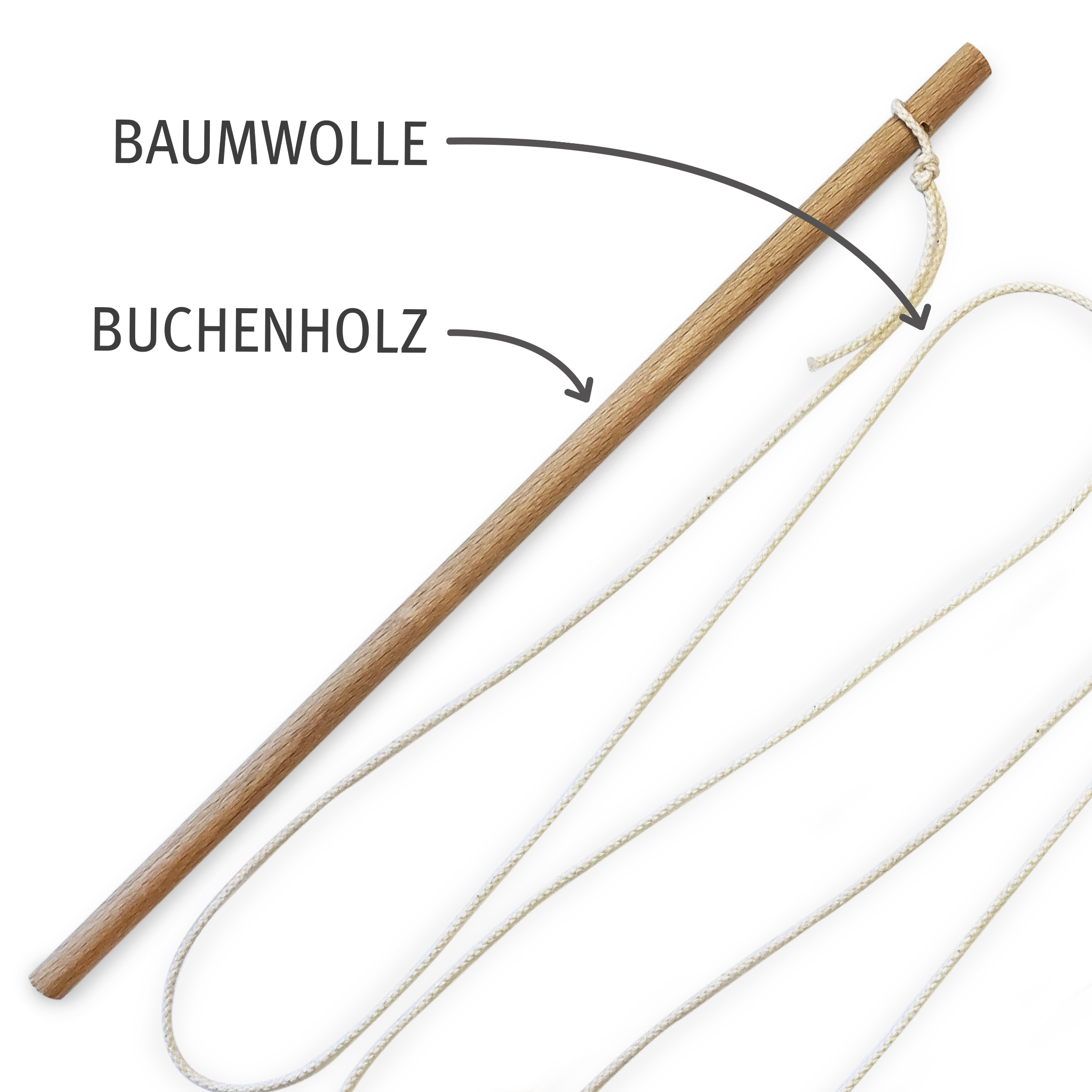Kater Kasimir Katzenangeln Kater Kasimir Premium Katzenangel Set aus Buchenholz mit 4 handgemachten Anhängern