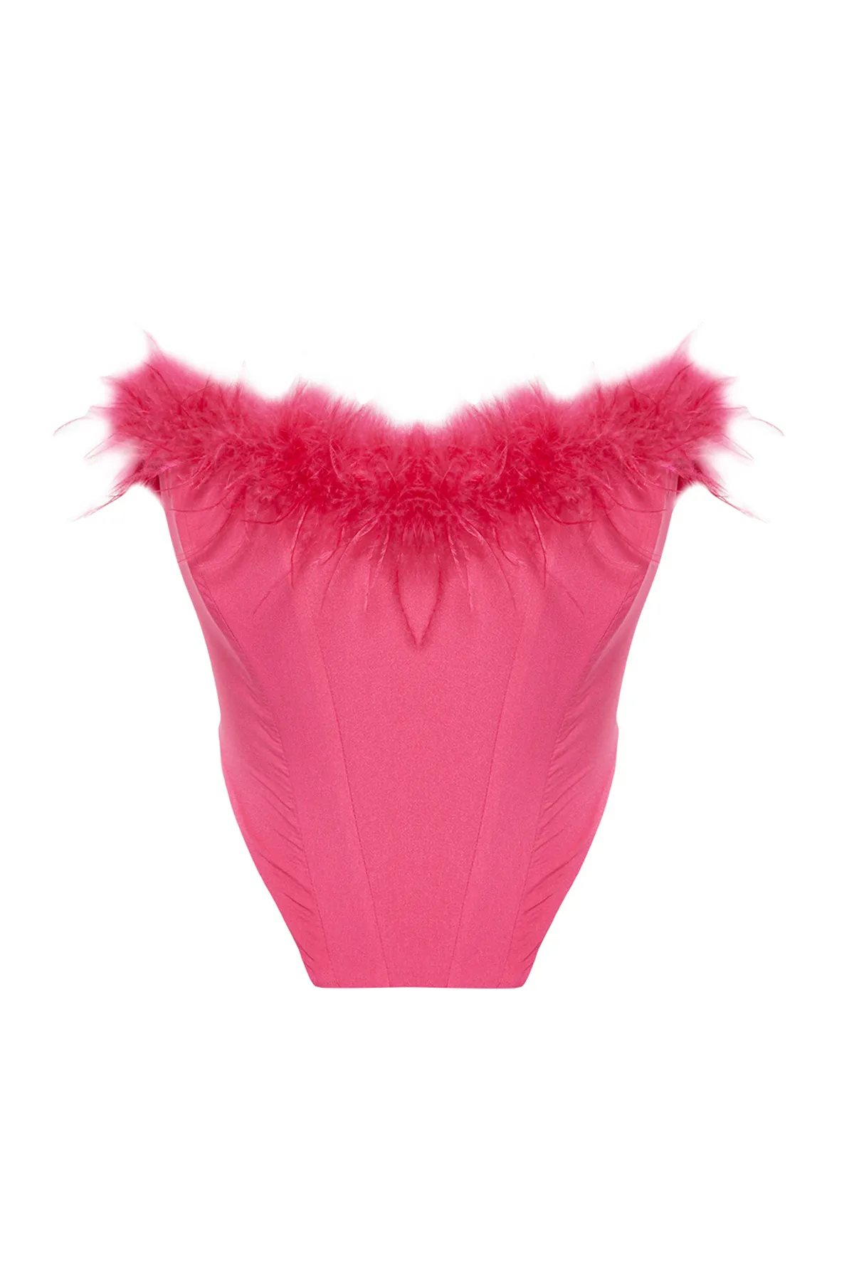 Trendyol Collection  Fuchsiafarbenes, gefüttertes, gewebtes Otrish-Bustier TPRSS22BS00018