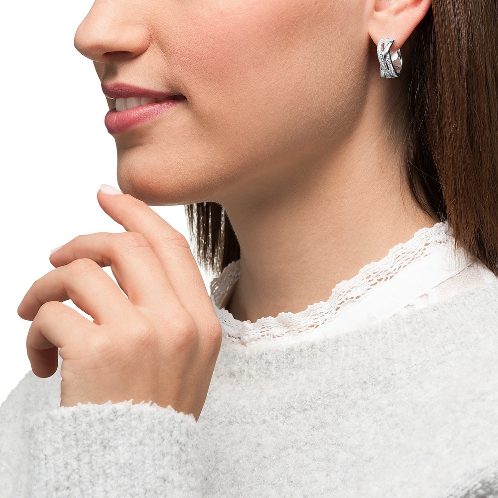 FAVS Créoles 925 Argent Boucles d'oreilles