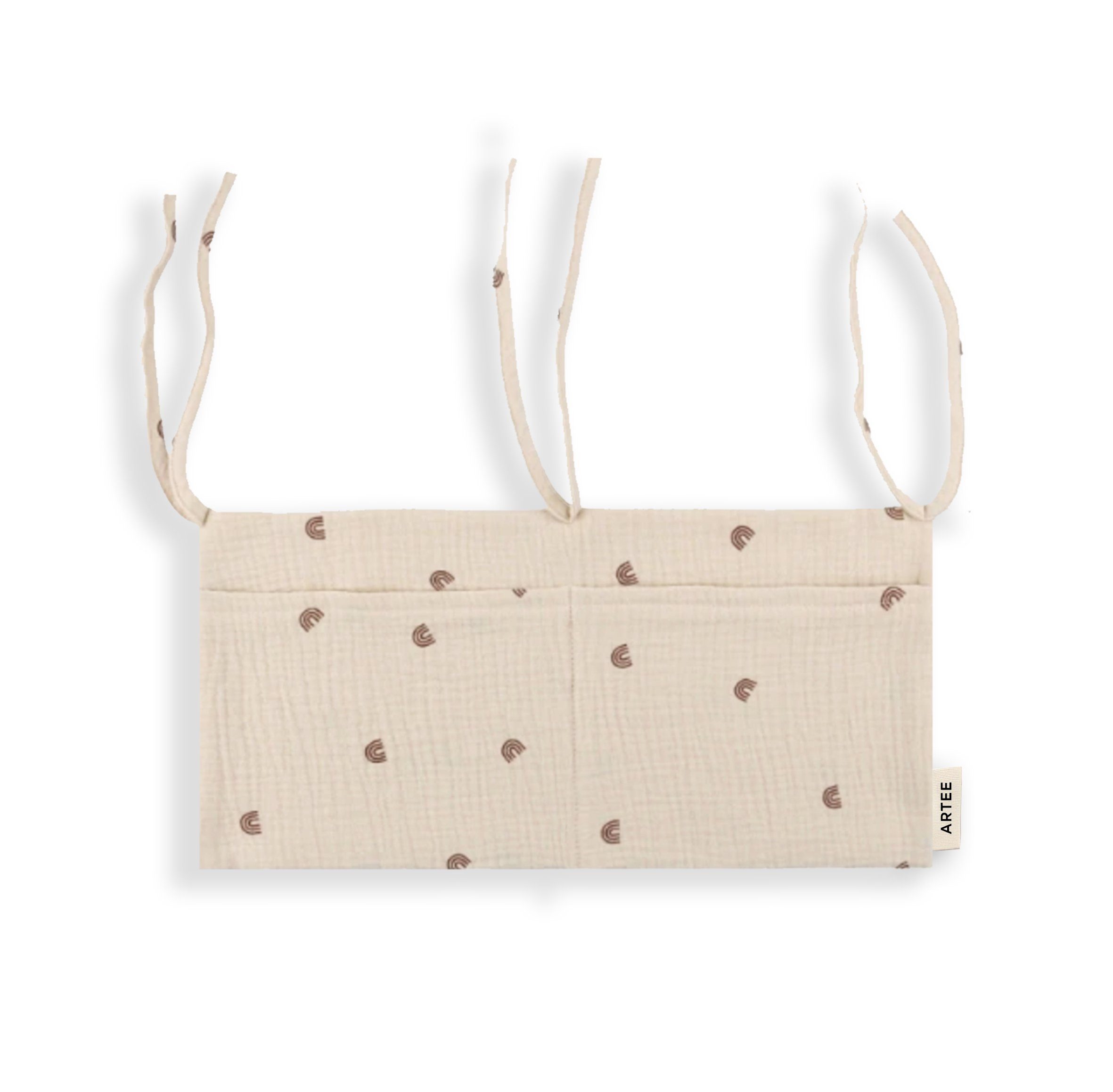Artee Bettnestchen Babybett Organizer Taschen Aufbewahrung aus Musselin