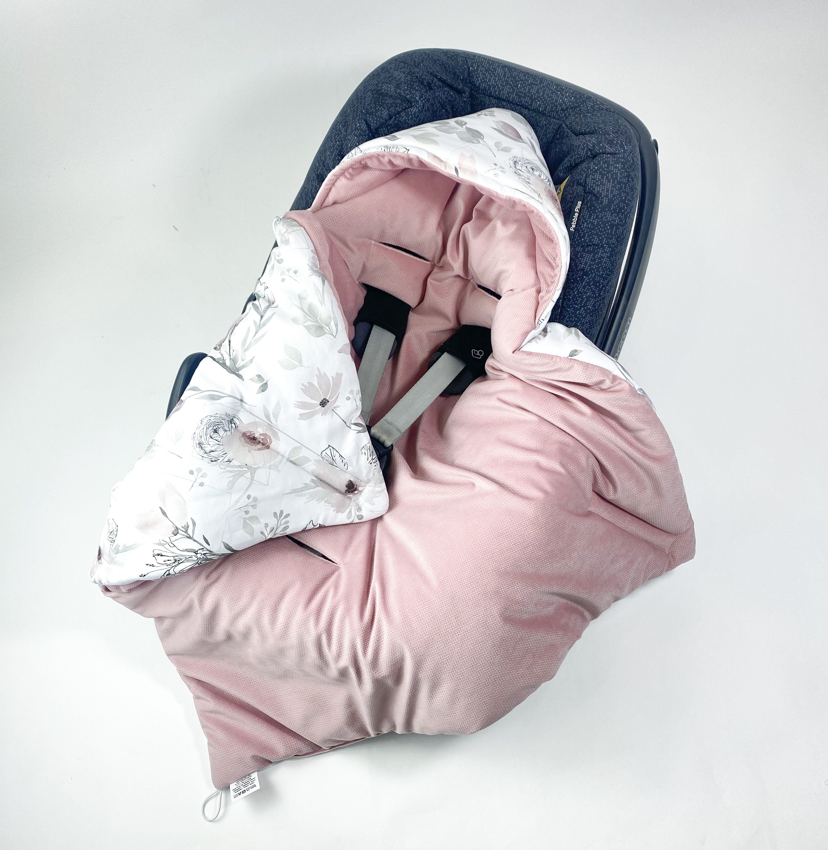 Einschlagdecke Babyschale Autositz mit Klettverschluss, 0-6 0-12 Monaten, Wattiert, BABEES