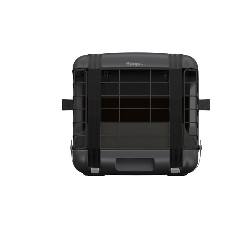 4pets Transportboxen & Gitterboxen 4pets Transportbox Caree black series