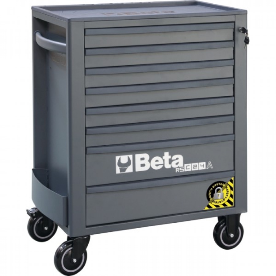 Beta 024004187 Verktøyvogn, antrasittgrå med 8 skuffer - 74x44,5x96,9 cm
