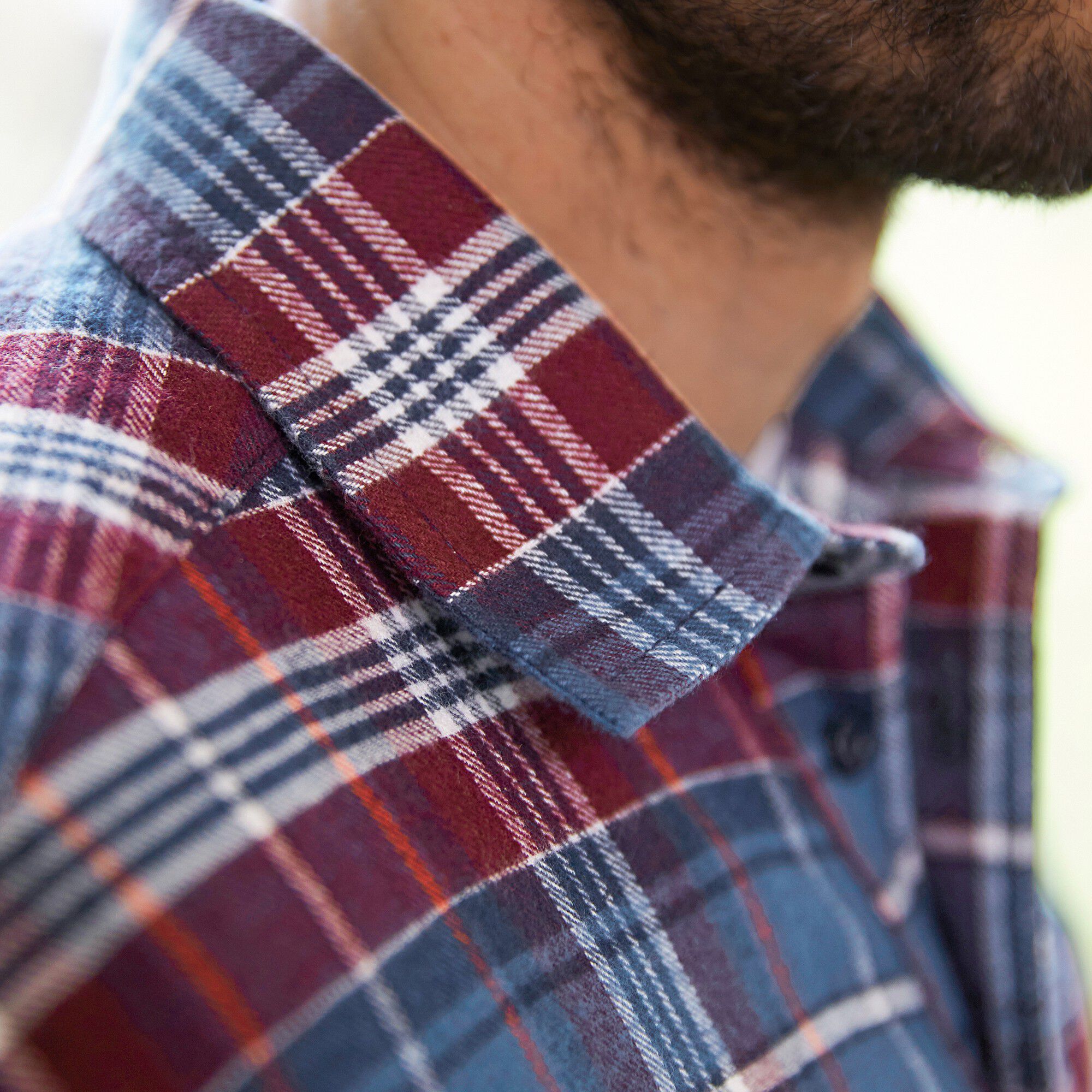 Chemise extra-longue carreaux flanelle
