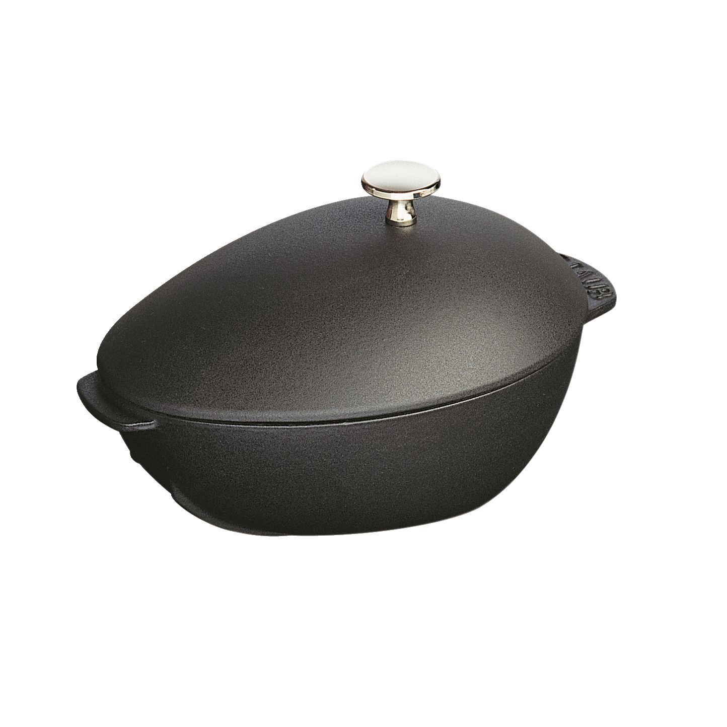 Muscheltopf 25 cm, Gusseisen, Schwarz