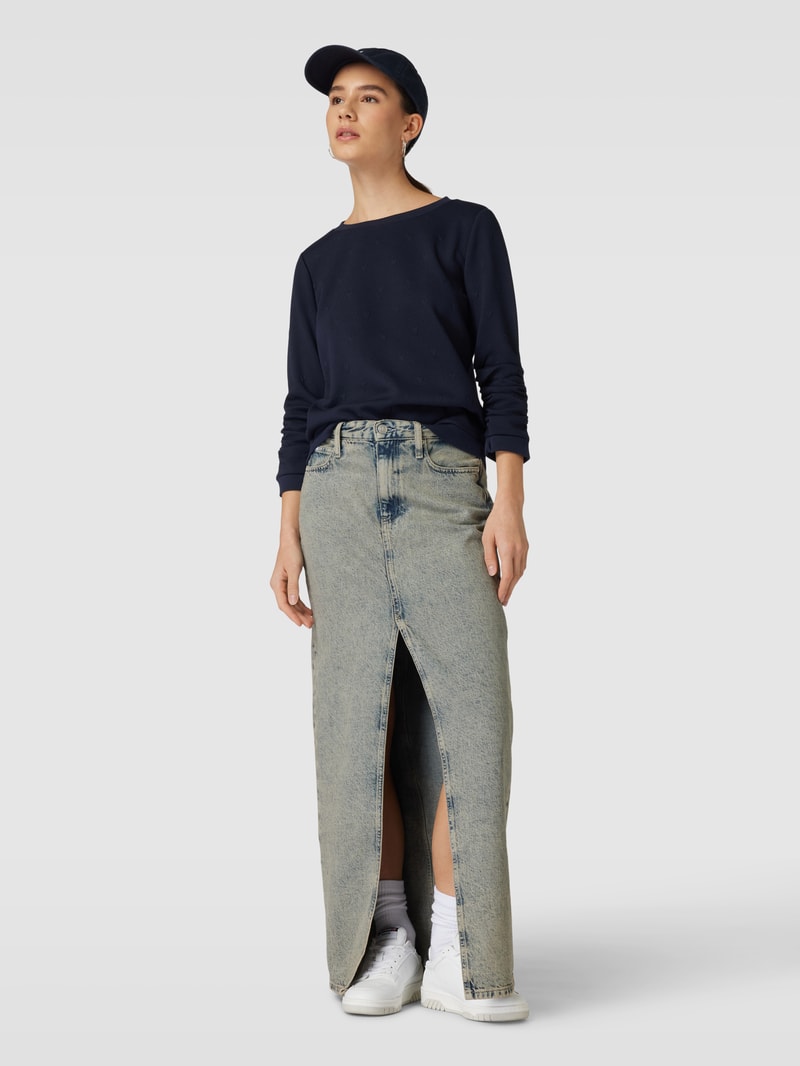 Sweatshirt mit 3/4-Arm in dunkelblau