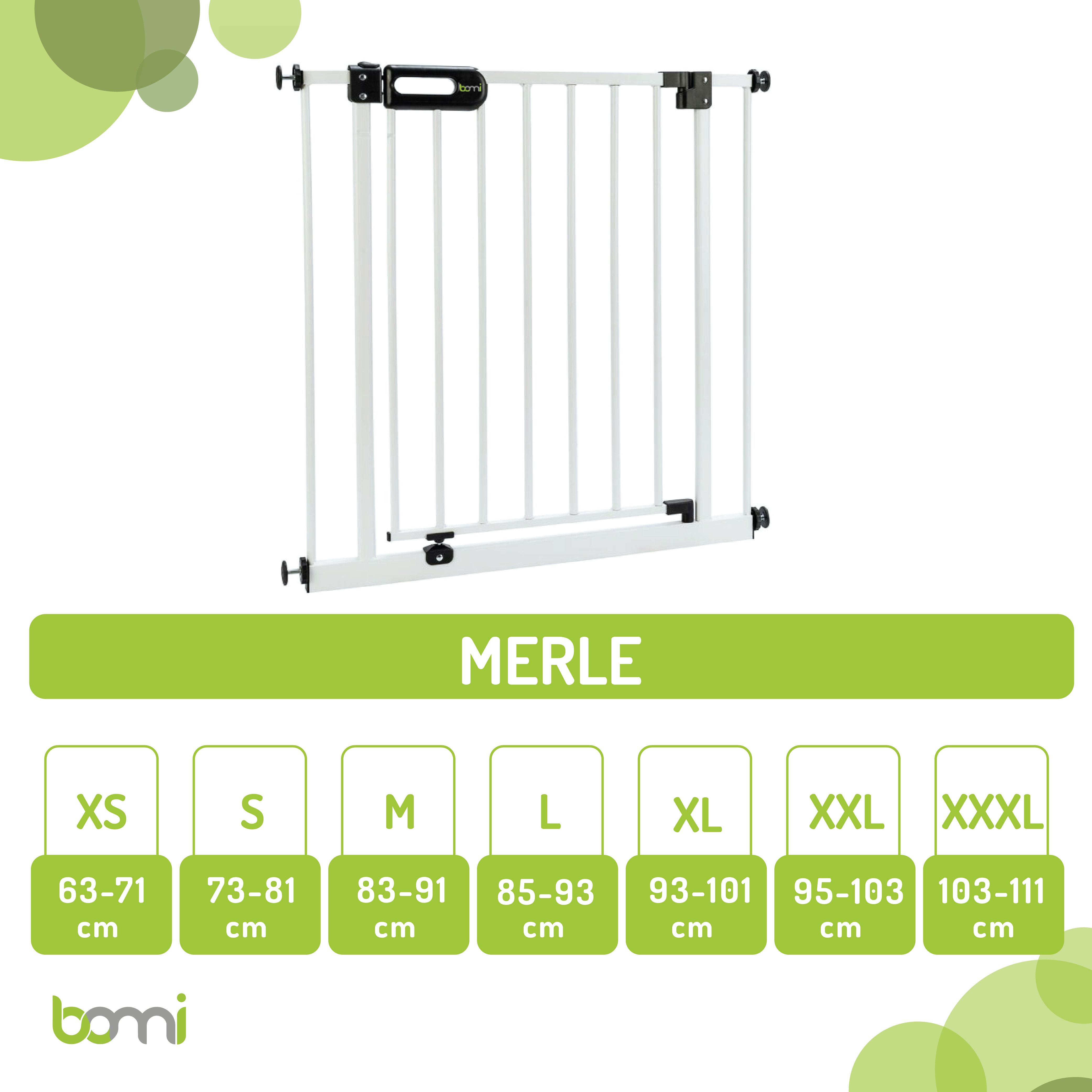 bomi Türschutzgitter & Hundeklappen bomi Türschutzgitter Merle 63-111 cm XXXL