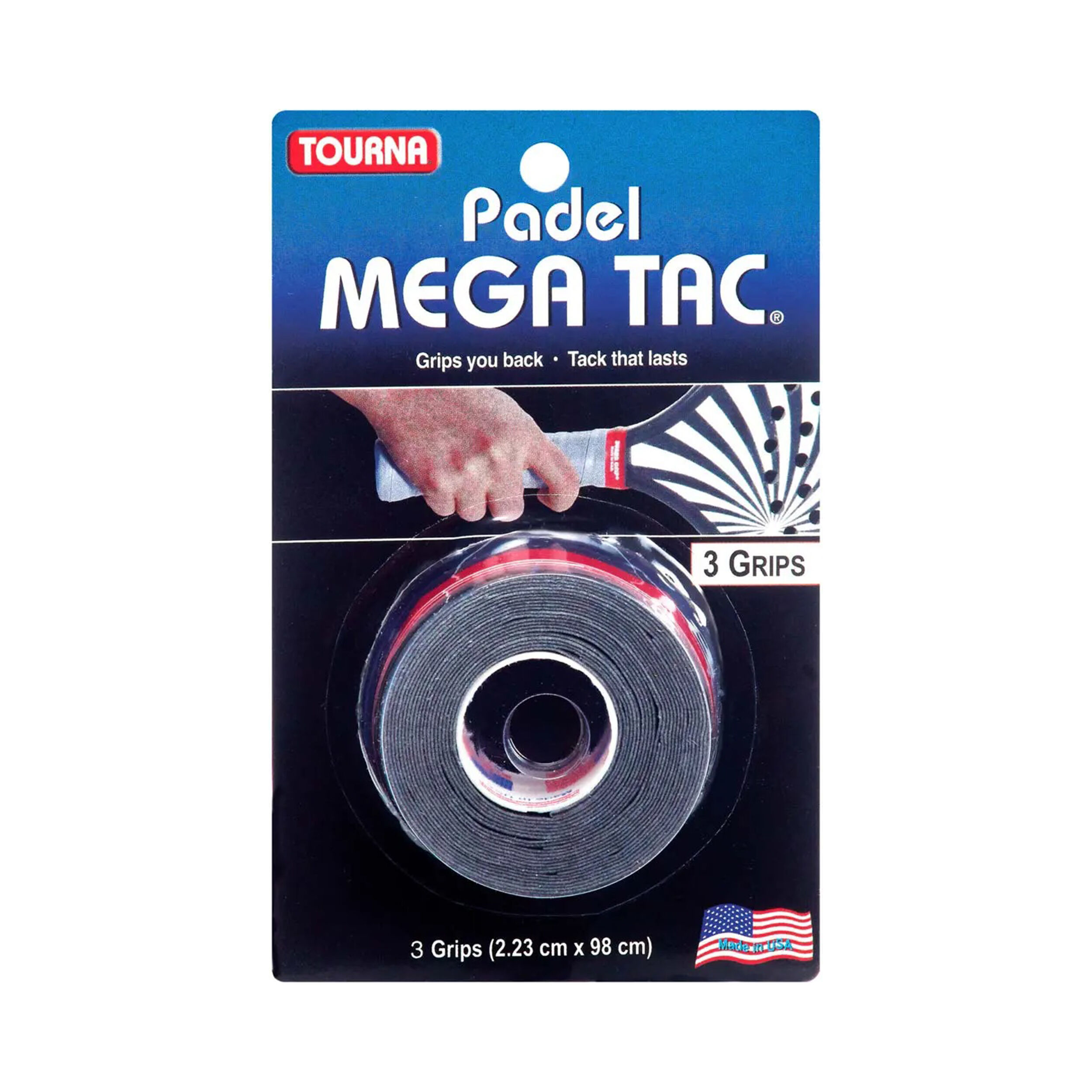 Padel Mega Tac 3er Pack - Schwarz