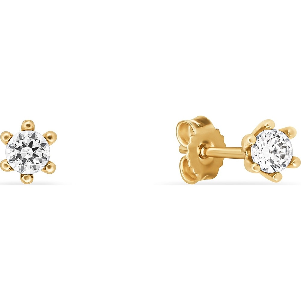 FAVS Boucles d'oreilles à fermoir à poussette 375 Or jaune Boucles d'oreilles