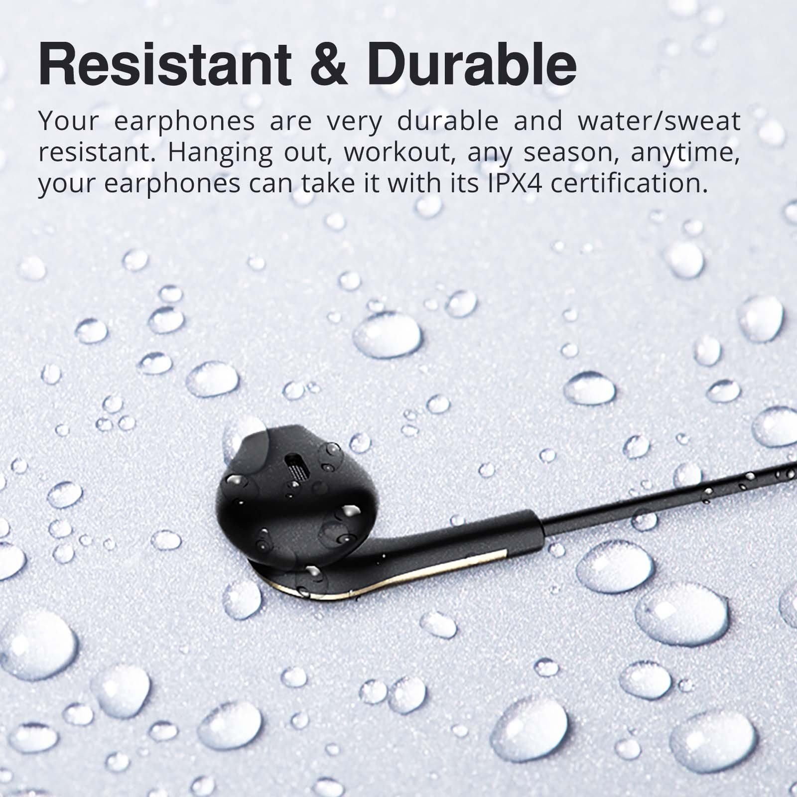 RIVERSONG Stream X1 Kopfhörer wireless In-Ear-Kopfhörer (Bluetooth, IPX4 Wasserdicht und staubdicht, HD-Klang, Flexibles Kabel)