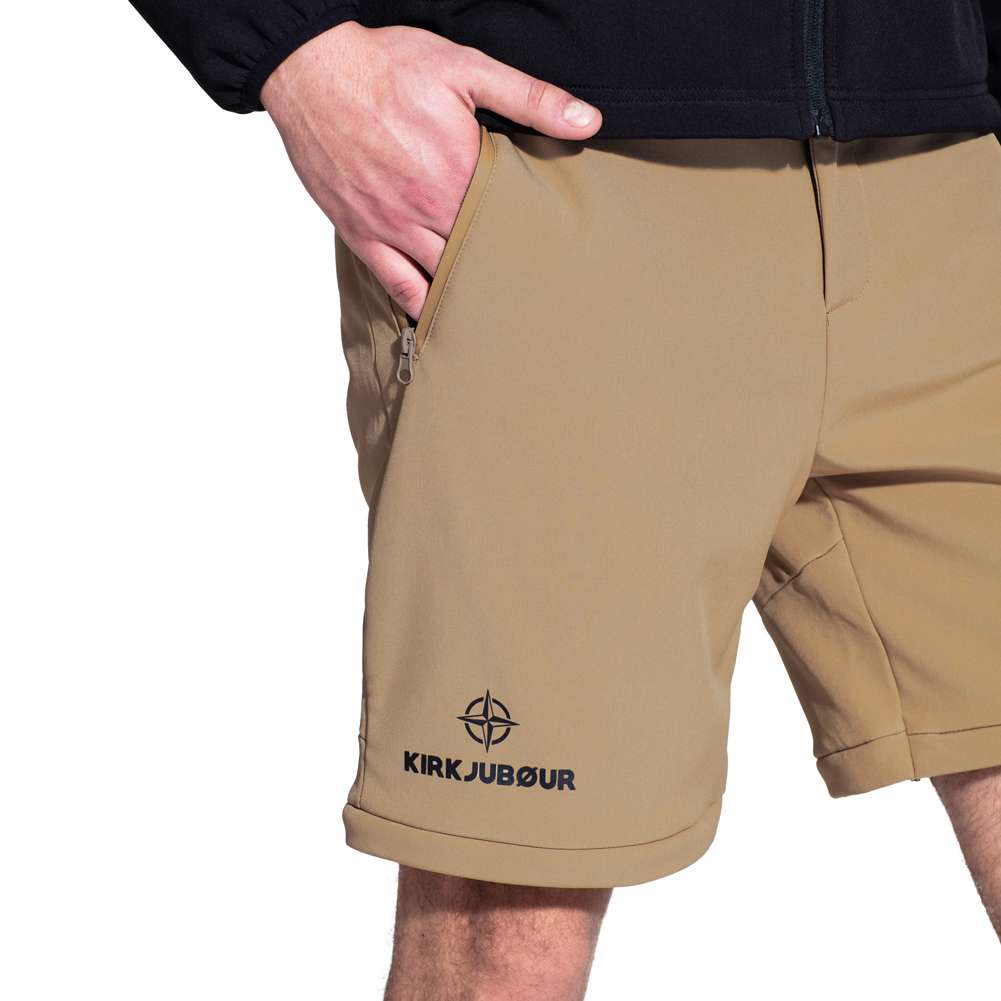 KIRKJUBØUR® Zip-Off Herren 2-in-1 Trekking Wanderhose braun