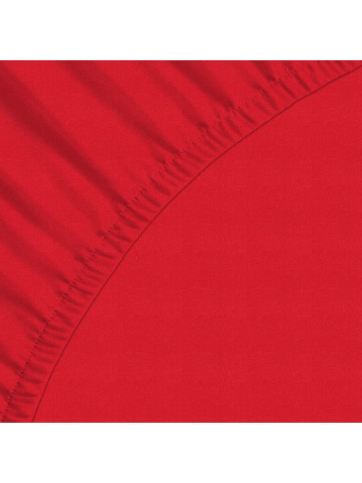 GMD Living Jersey Premium Spannbettlaken JANNEBY in Farbe Rot günstig kaufen
