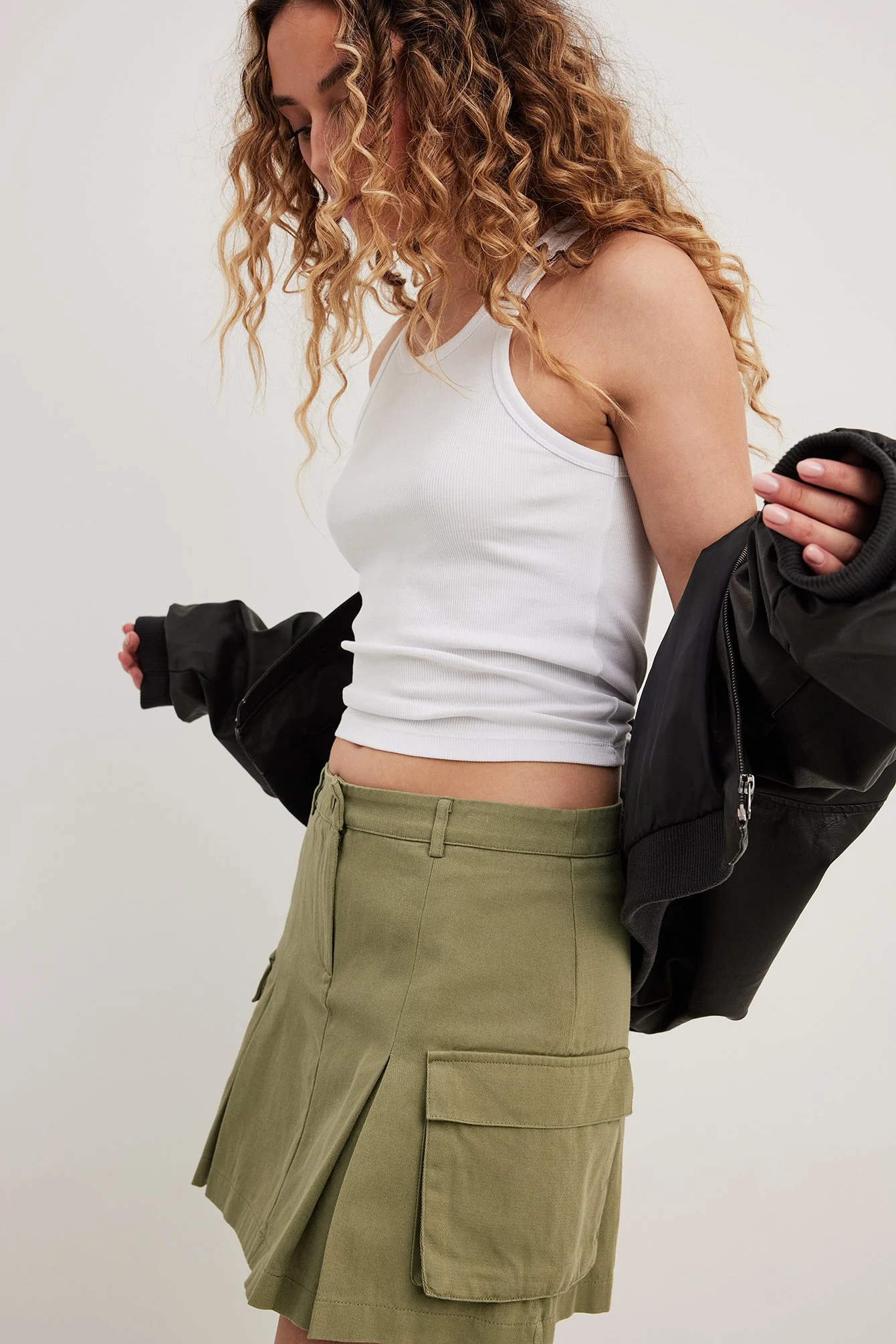 Cargo-Minirock mit mittlerer Taille