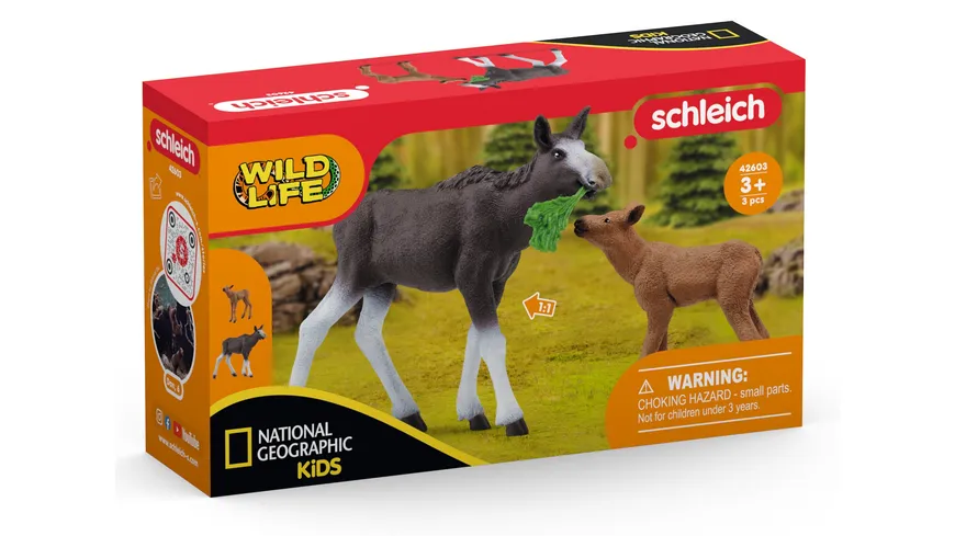 Schleich 42603 - Wild Life - Elchkuh mit Kalb