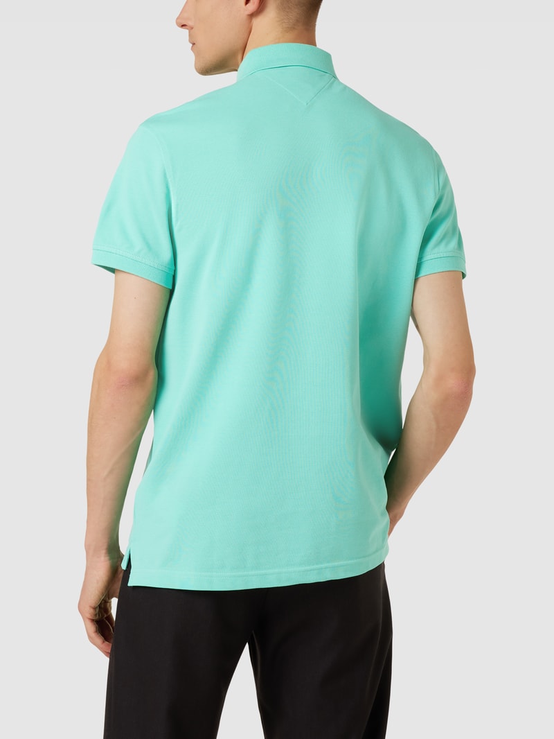 Poloshirt mit Label-Stitching in mint