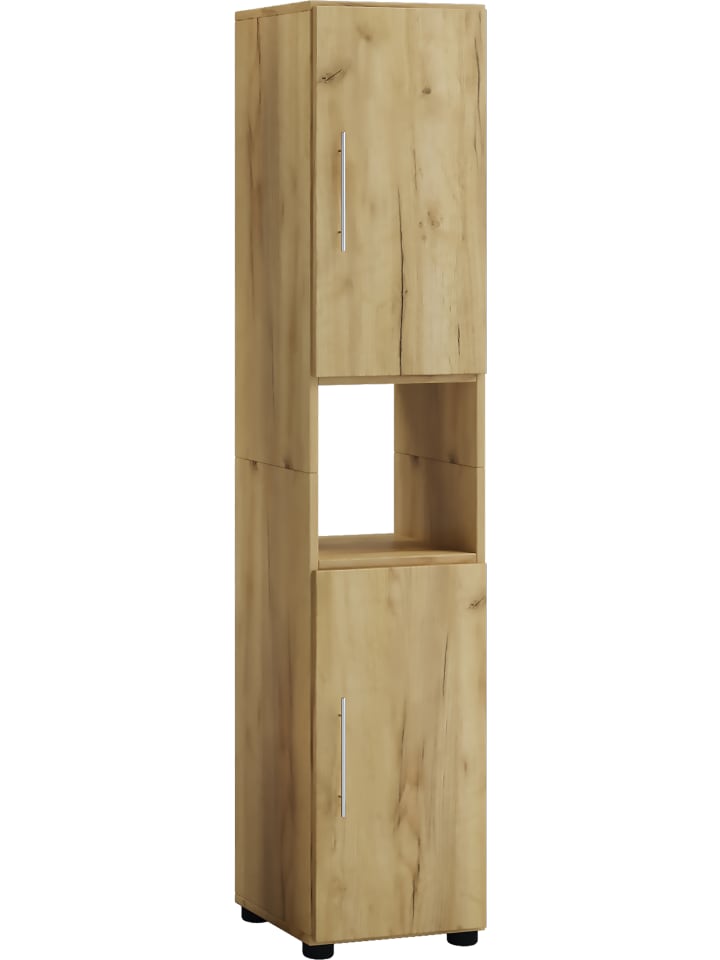 VCM  Holz Badmöbel Badschrank Hochschrank Flandu in Honig-Eiche günstig kaufen onesize