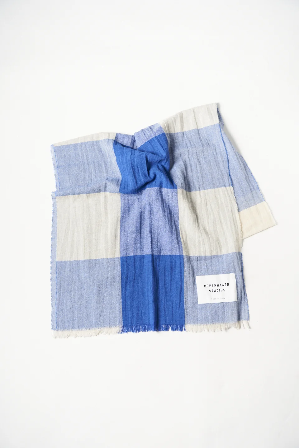 CPH SHAWL 7 cotton mix cream/blue