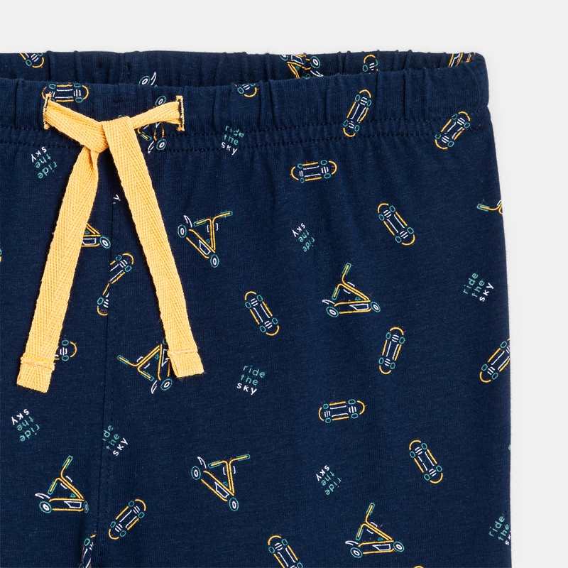 Pyjama 2 pièces en jersey jaune garçon
