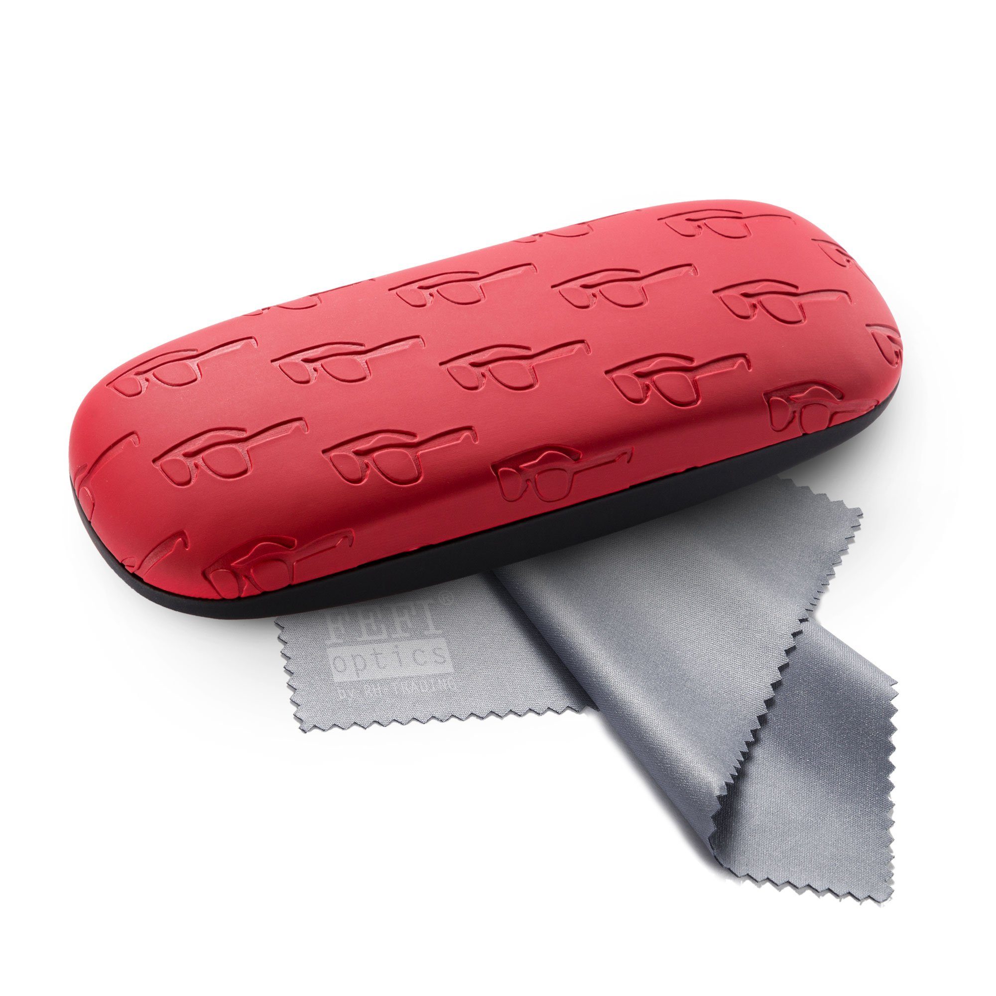 FEFI Brillenetui Hardcase Softtouch im geprägten Brillen-Design