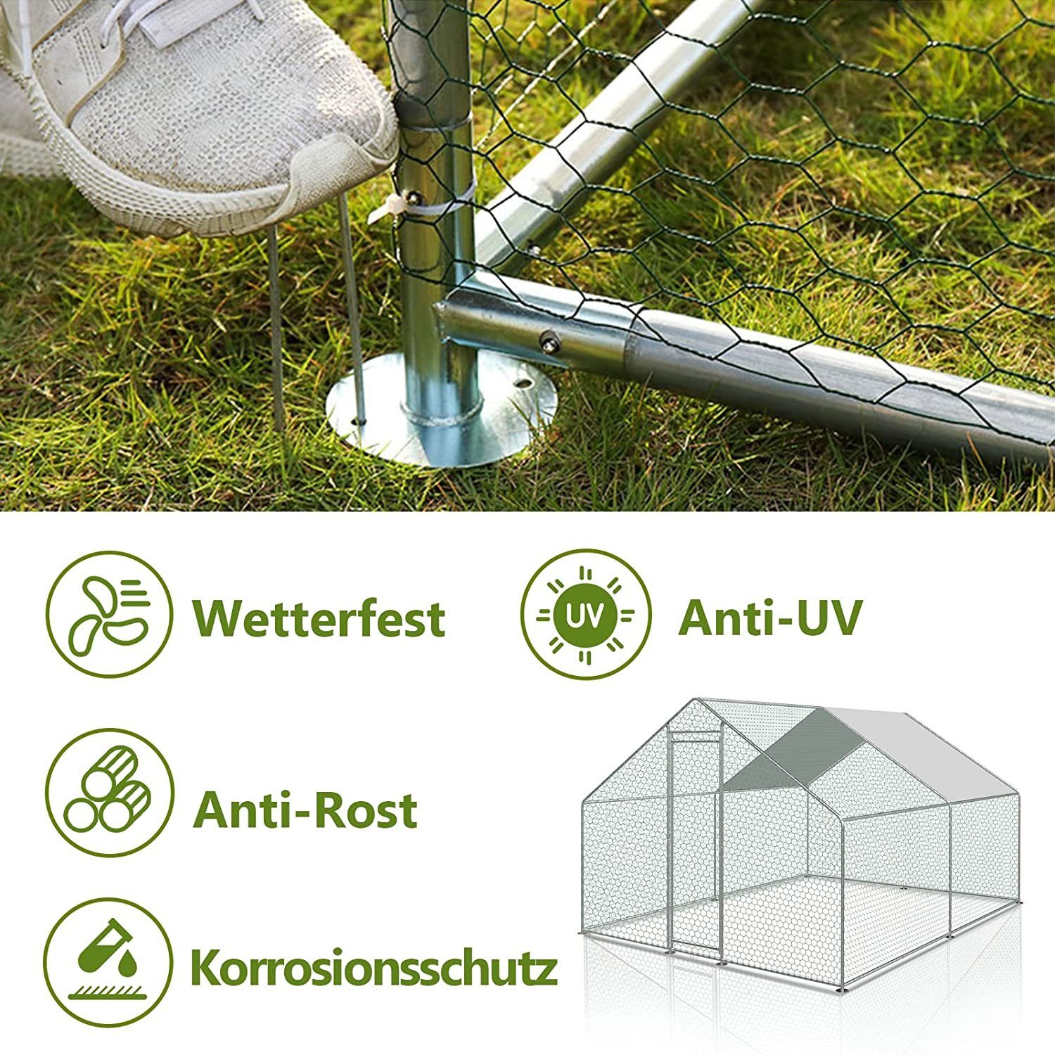 Clanmacy Hühnerstall Hühnerstall Freilaufgehege Freigehege Voliere Kleintierstall