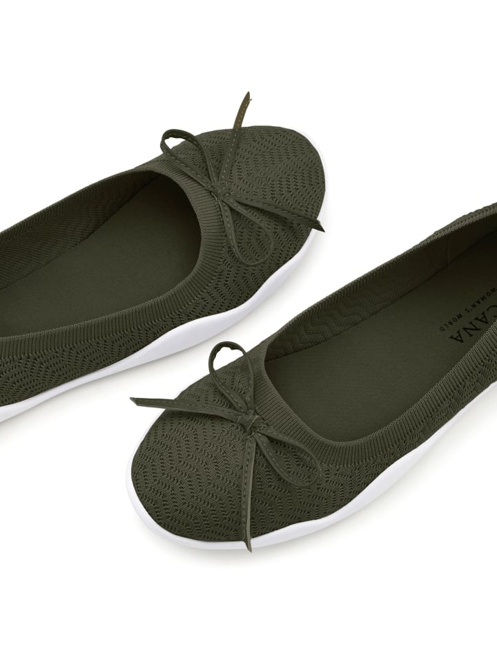 LASCANA Sneaker Ballerinas in olivgrün günstig kaufen