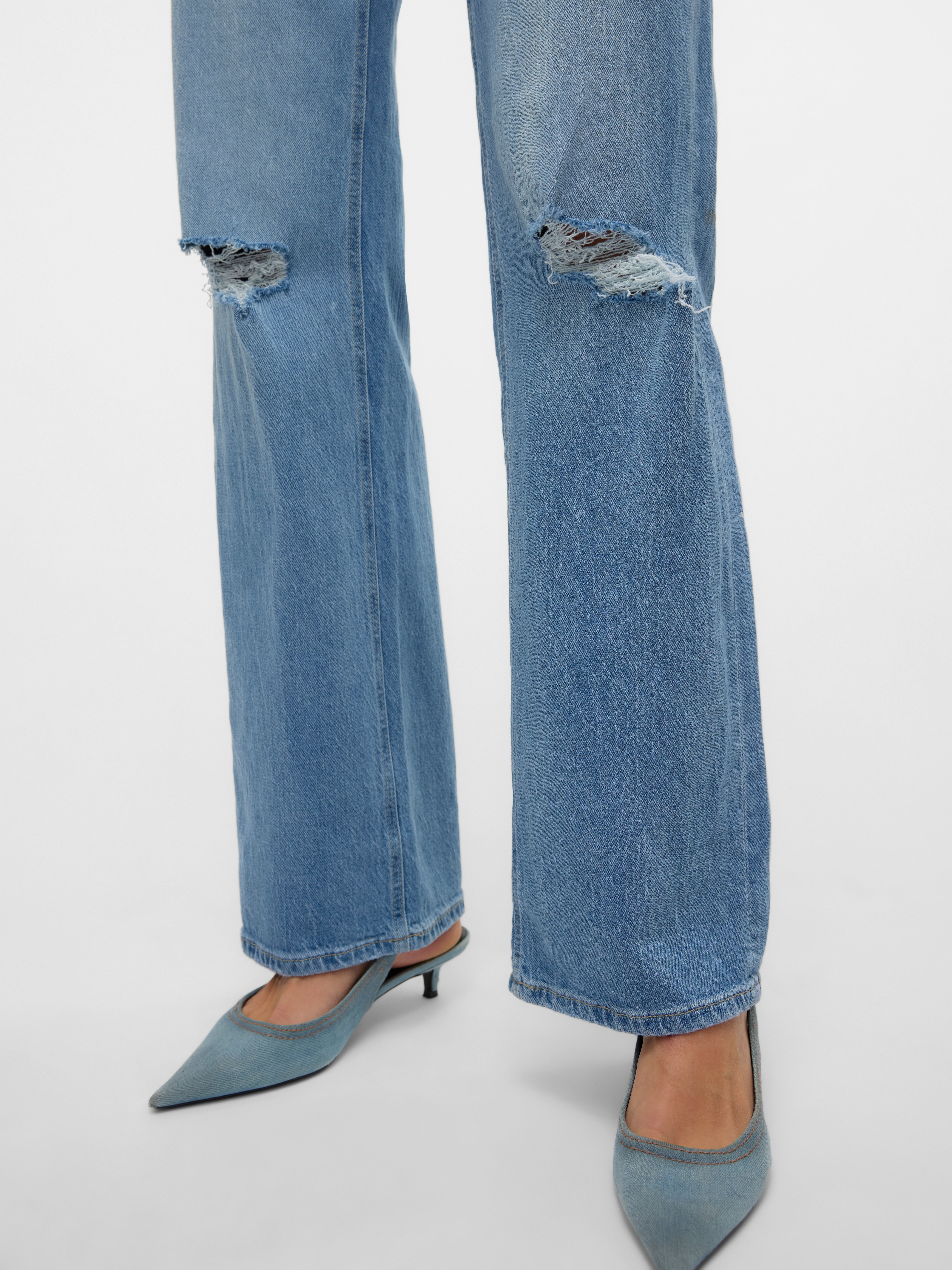 VMTESSA Hohe Taille Weiter Beinschnitt Jeans