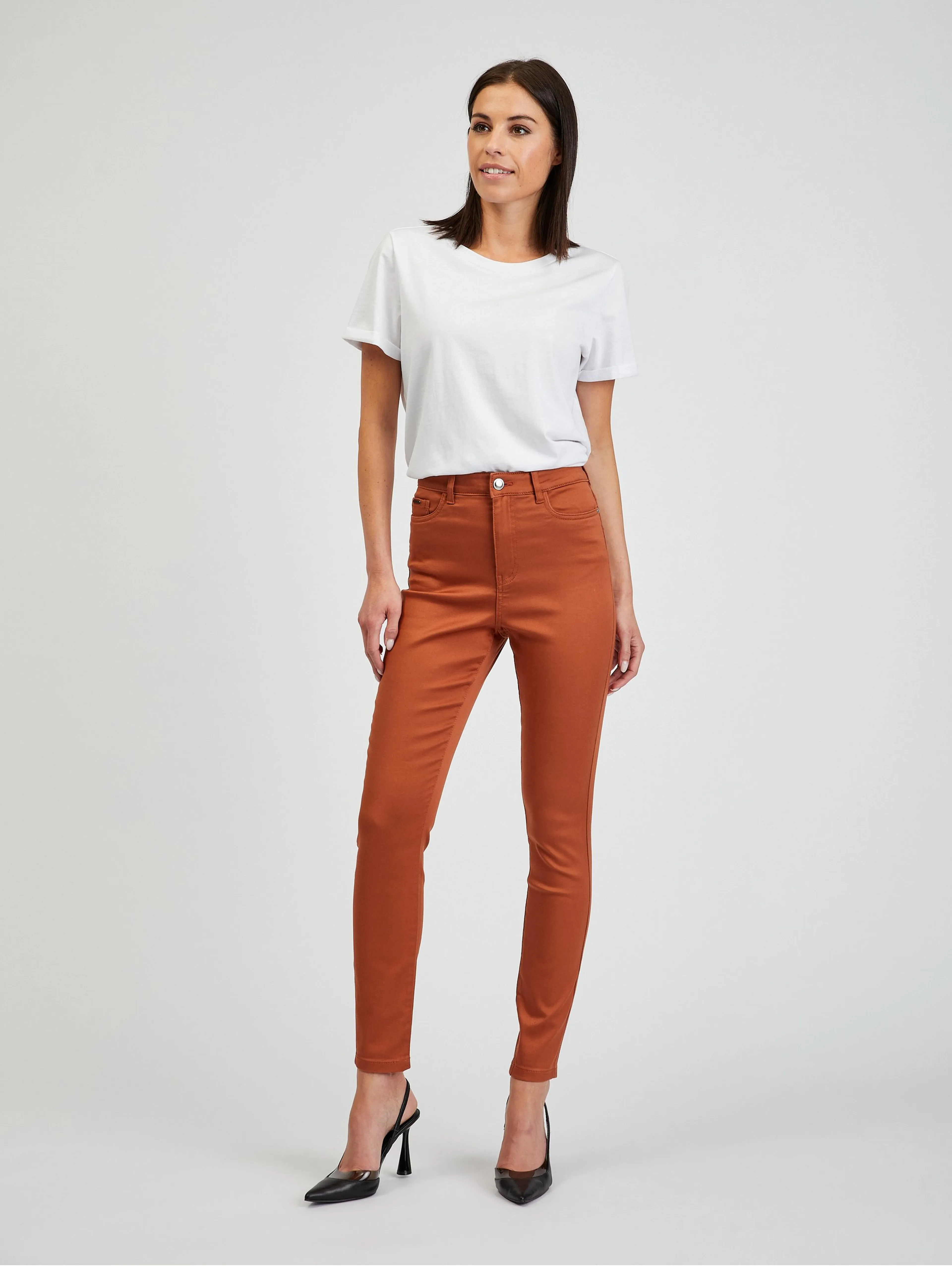 Braune Damenhose mit schmaler Passform ORSAY Paul