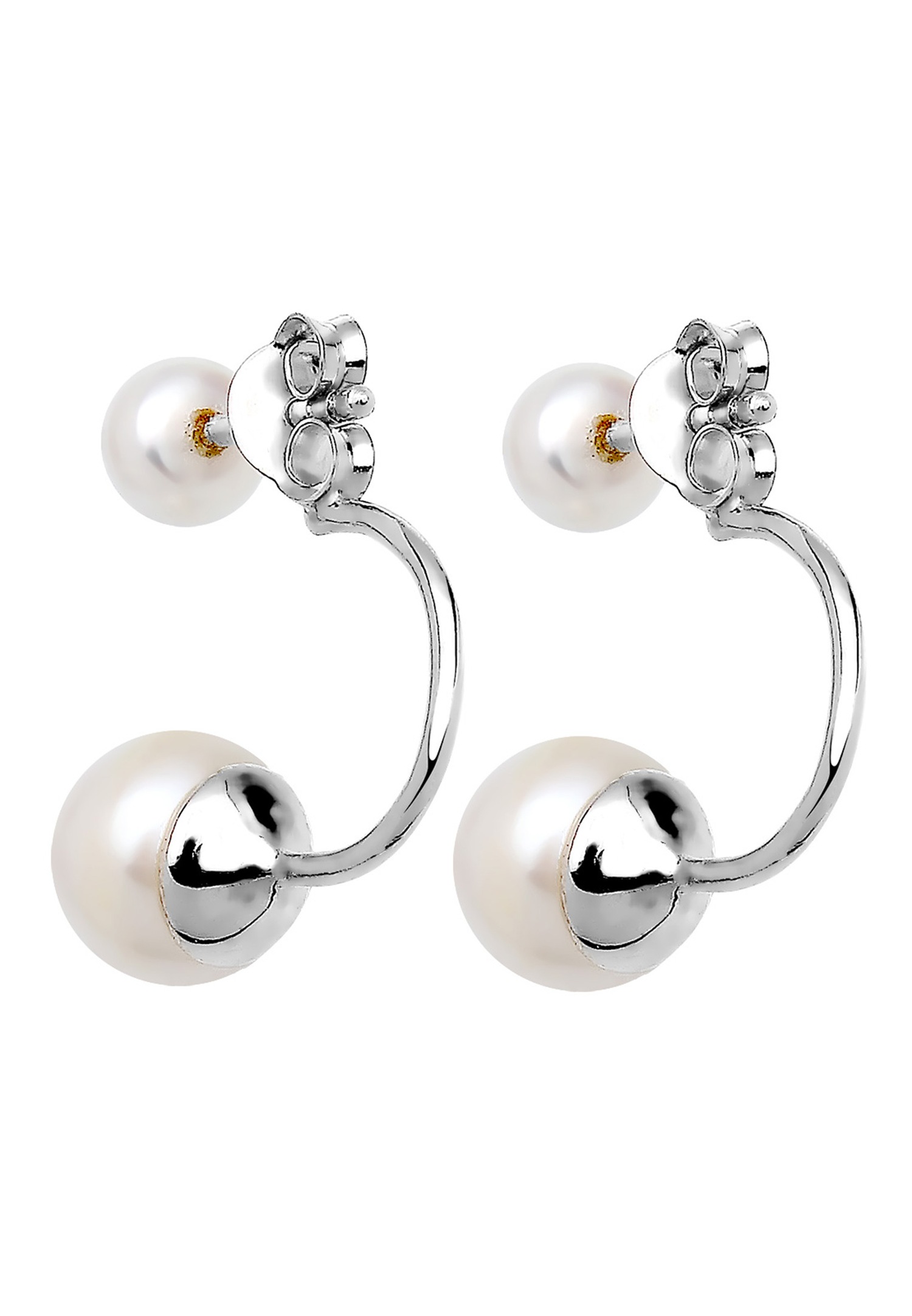 Elli Eleganti perle coltivate d'acqua dolce per matrimonio da donna (925/1000) Argento