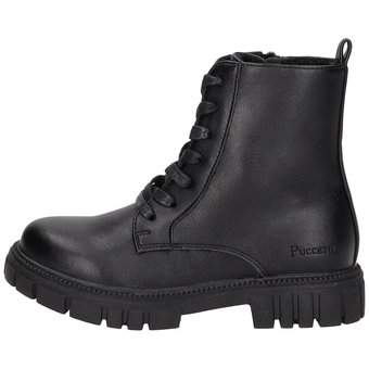 Puccetti Schnür Boots in schwarz