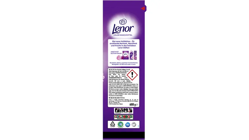 Lenor Colorwaschmittel Pulver Amethyst Blütentraum schnell auflösend 6 kg