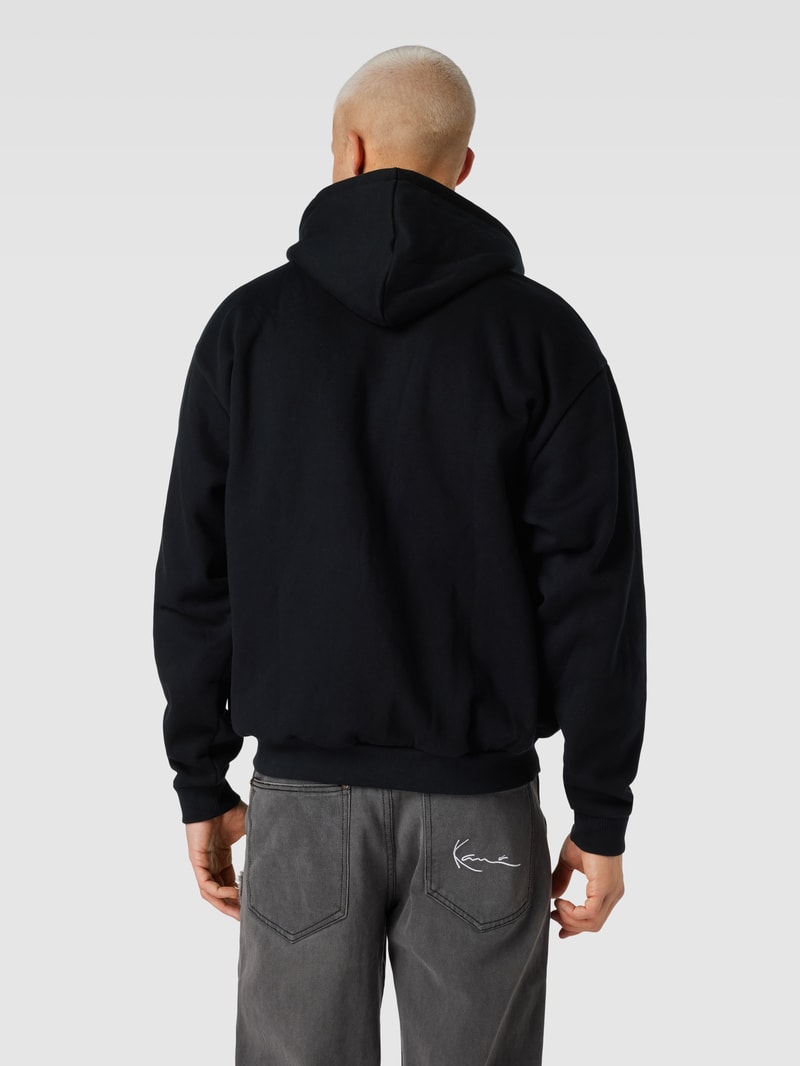 Sweatjacke mit Label-Ziersteinbesatz Modell 'Studded Retro' in black