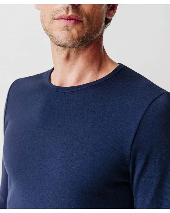 Tee-shirt col rond, maille interlock Thermolactyl