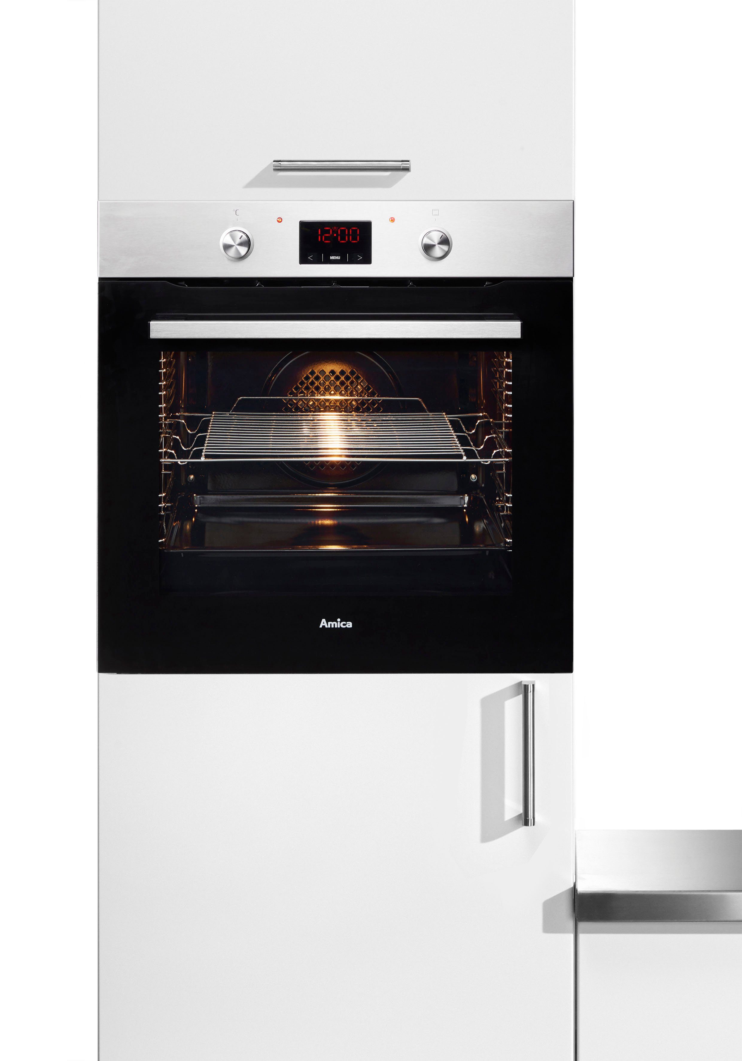 Amica Einbaubackofen EBX 943 625 E, mit Teleskopauszug nachrüstbar, Simple Steam