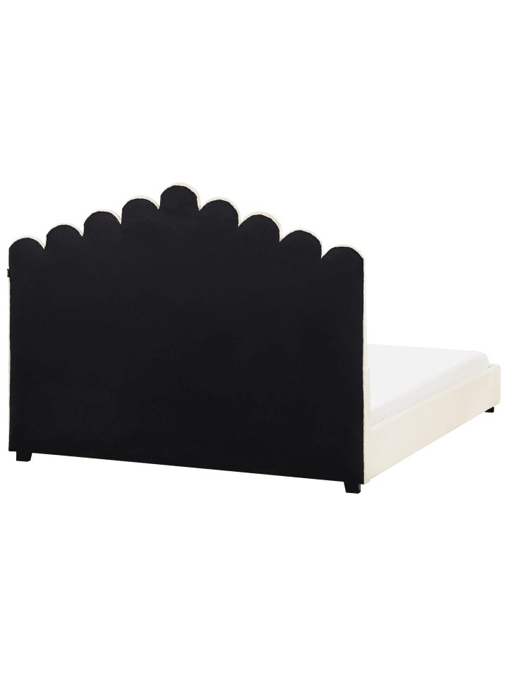 Beliani Doppelbett VINCENNES in Weiß/Schwarz - (W) 165 x (H) 124 x (L) 213 cm günstig kaufen onesize