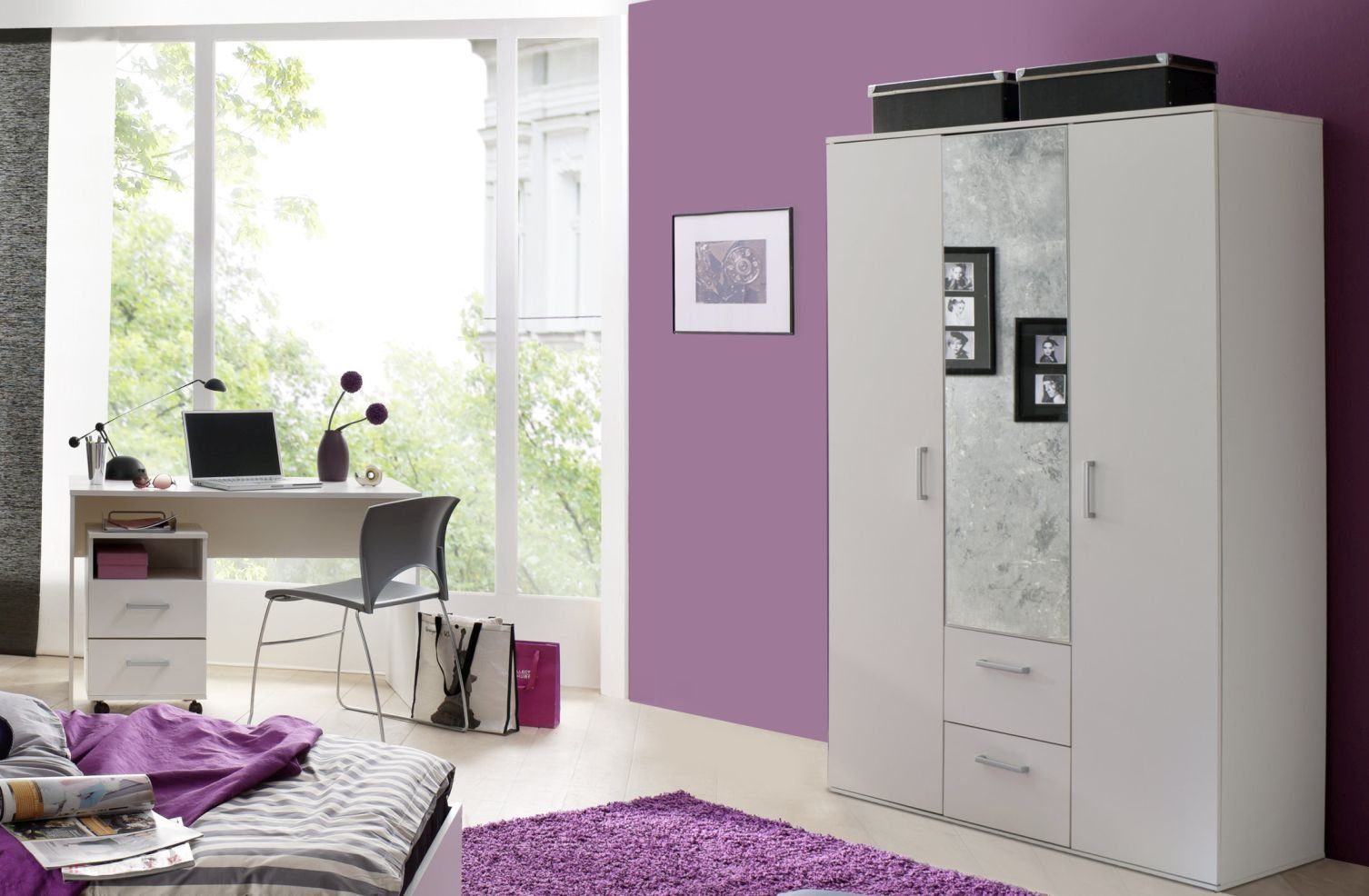 Storado Jugendzimmer-Set Berlin weiß matt Colli 1 bis 4 (EAN 4260498522767), (siehe Artikelbeschreibung)