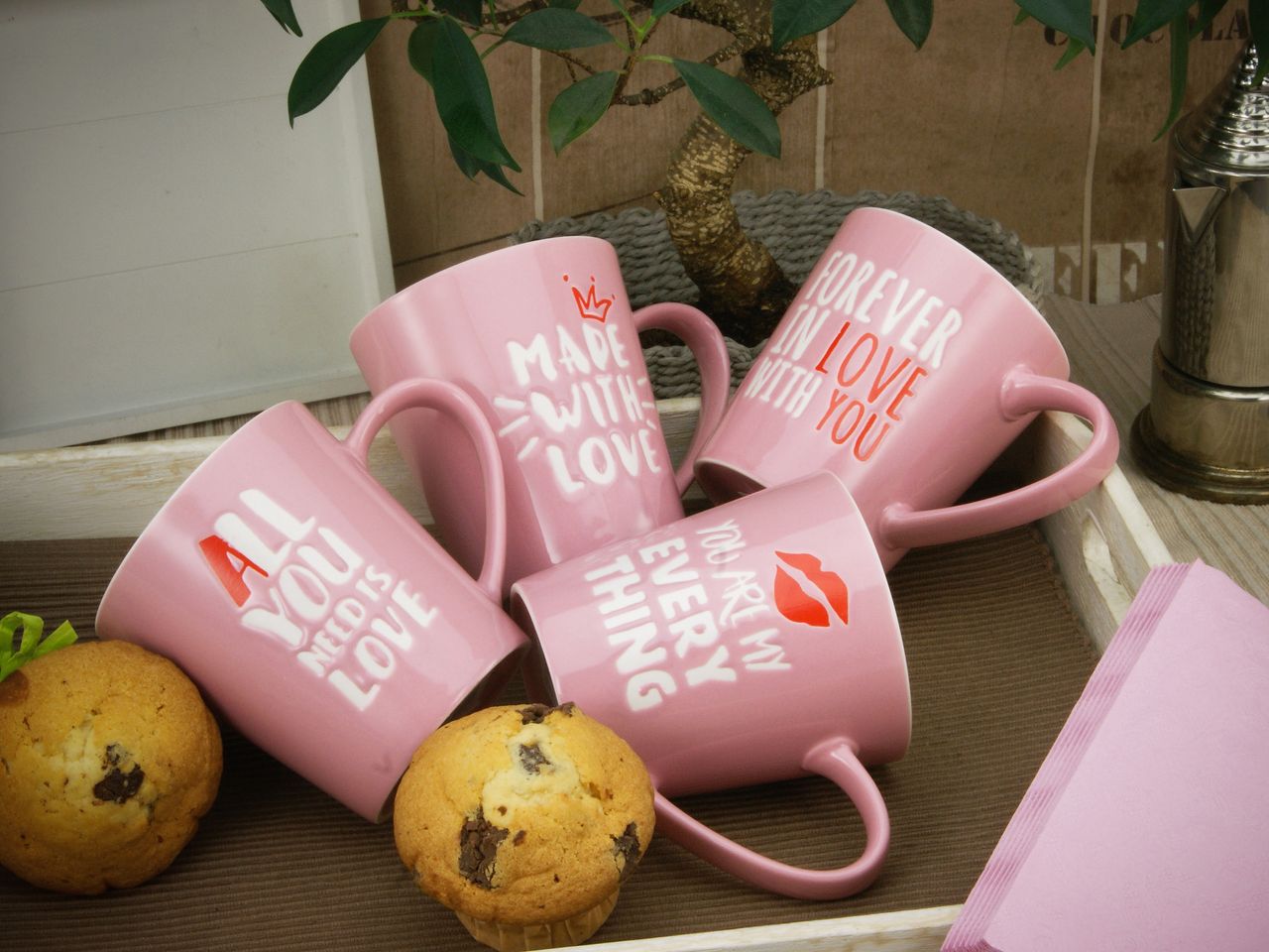 CreaTable LOVE COLLECTION 4er Kaffeebecher 42 cl