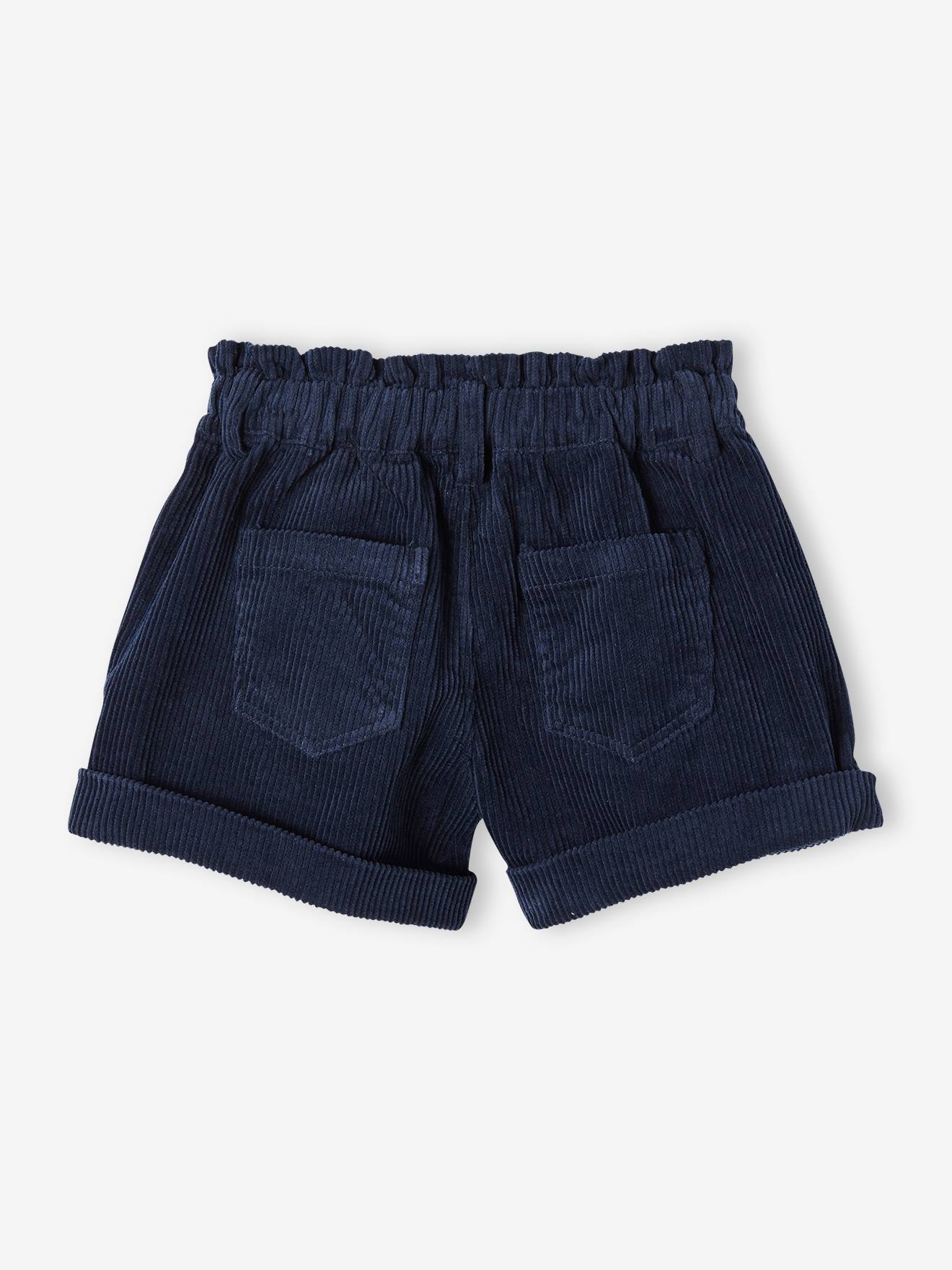 Vertbaudet Mädchen Paperbag-Shorts - tannengrün
