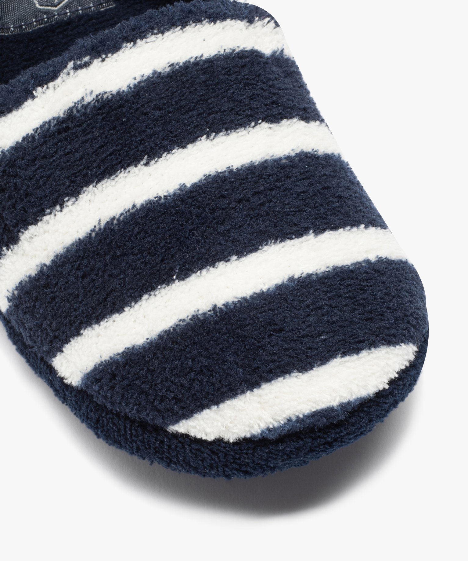 Chaussons Garçon en velours à rayures - Apollo marine | GEMO