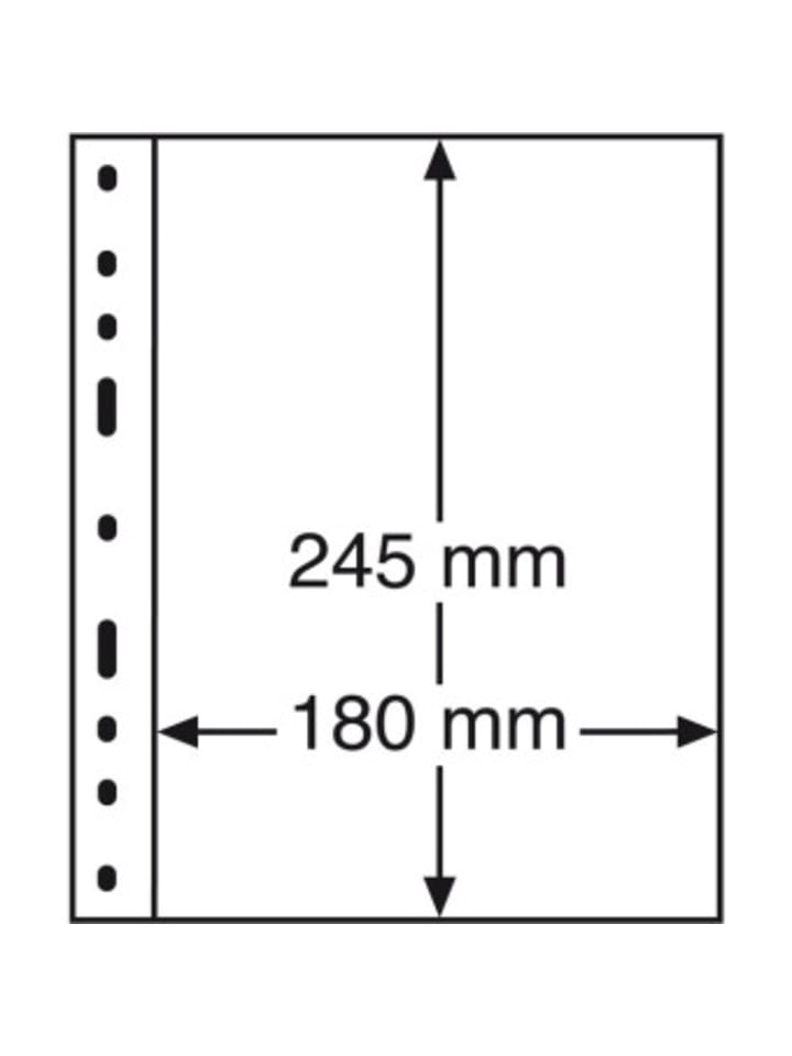 Leuchtturm Albenverlag Nonbook - Kunststoffhüllen OPTIMA, 1er Einteilung, schwarz, 10er Pack günstig kaufen onesize
